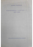 Wspomnienia i dokumenty ( 1877 - 1920 )