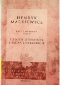 Prace wybrane Tom V Z teorii literatury i badań literackich