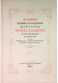 Opis historyczny rzymsko katolickiego kościoła Świętej Katarzyny