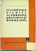 Stanowisko Niemiec na pierwszej Konferencji Haskiej