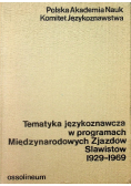 Tematyka językoznawcza w programach