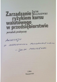 Zarządzanie ryzykiem kursu walutowego w przedsiębiorstwie