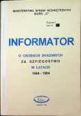 Informator o osobach skazanych za szpiegostwo