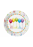 Talerzyki papierowe Happy Birthday 23cm 8szt