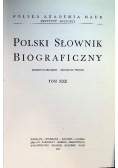 Polski Słownik Biograficzny Tom XXII