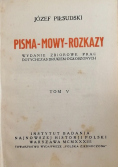 Pisma; Mowy; Rozkazy, 1933r