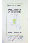 Barbarzyńca w ogrodzie