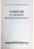 Pamiętnik z okresu dojrzewania  1933 r.