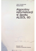 Algorytmy optymalizacji w języku ALGOL 60