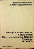 Tematyka językoznawcza w programach