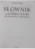 Słownik łacinsko polski dla prawników i historyków