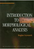 Introduction to Morphological Analysis