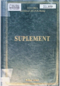 Historia literatury polskiej Suplement