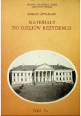 Materiały do Dziejów Rezydencji Tom V B