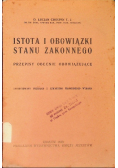Istota i obowiązki stanu zakonnego 1930 r.