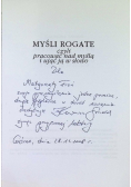 Myśli rogate czyli pracować nad myślą i ująć ją w słowo