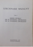 Lekcjonarz Mszalny Tom V