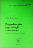Propedeutyka psychologii stosowanej Nr 418