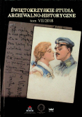 Świętokrzyskie studia archiwalno historyczne  Tom VII