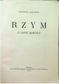 Rzym ludzie baroku 1931 r.