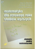 Matematyka dla zerowego roku studiów wyższych