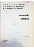 Równania całkowe
