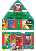 Świąteczny domek z okienkami Książka i domek do zabawy