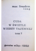 Cuda w świetle wiedzy tajemnej Tom 1