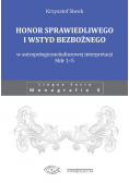Honor sprawiedliwego i wstyd bezbożnego w antropologicznokulturowej interpretacji Mdr 1 do  5