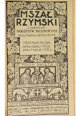 Mszał Rzymski z dodaniem nabożeństw nieszpornych 1949 r.