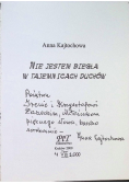 Nie jestem biegła w tajemnicach duchów
