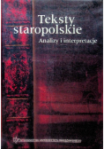 Teksty staropolskie analizy i interpretacje