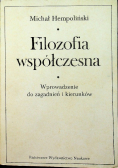 Filozofia współczesna, Tom I