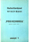 Pro memoria zapiski z roku 1952 Zeszyt 1
