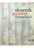 Słownik gatunków literackich