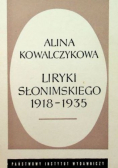 Liryki Słonimskiego 1918 - 1935
