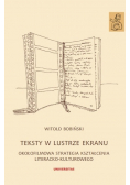 Teksty w lustrze ekranu