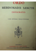 Ordo Hebdomadae Sanctae. Instauratus
