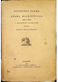 Nieznane pisma Adama Mickiewicza 1910 r.