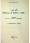 Zarys psychologji elementarnej, 1925 r.