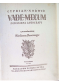 Vademecum Podobizna autografu 1947 r.