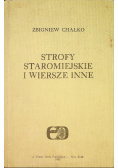 Strofy staromiejskie i wiersze inne