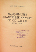 Xiążę - Minister Franciszek Xawery Drucki - Lubecki 1778 - 1846 1948 r.