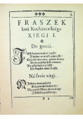 Fraszki Jana kochanowskiego