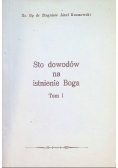 Sto dowodów na istnienie Boga, Tom I