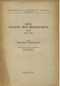 Akta stanów Prus Królewskich, Tom II