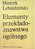 Elementy przekładoznawstwa ogólnego