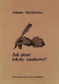 Jak pisać teksty naukowe