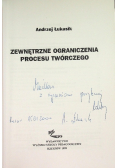 Zewnętrzne ograniczenia procesu twórczego