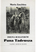Imiona bohaterów Pana Tadeusza
